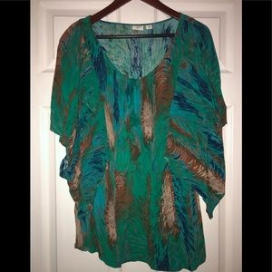 Wide Sleeve tunic with cinch waist